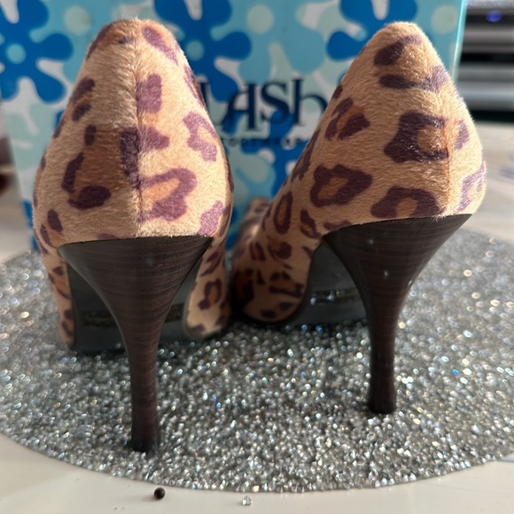 Women’s Splash Animal Leopard Print Heels Sz 7.5 - Picture 6 of 7